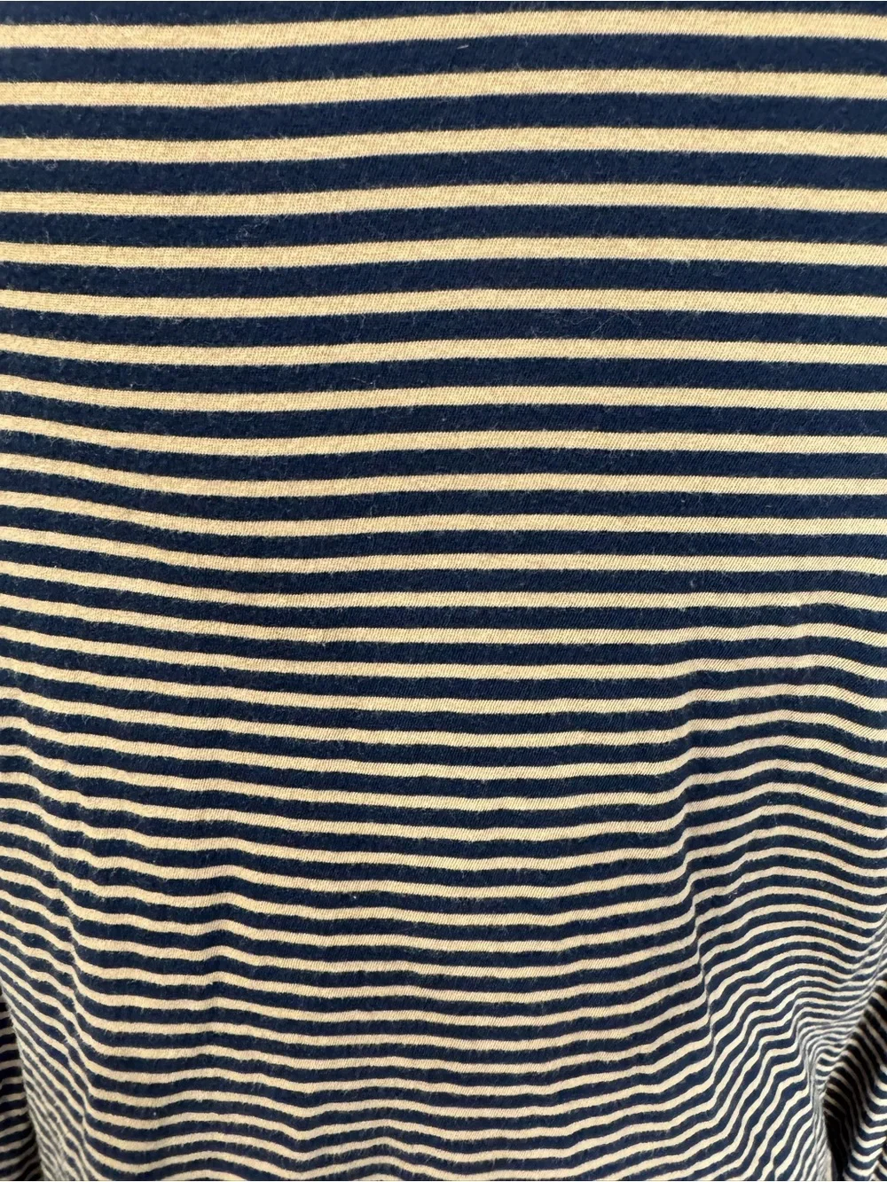 J. Crew Navy and Tan Striped Turtleneck Long Sleeve Top 0936